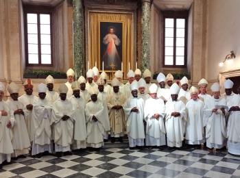 Archbishop Dabula Anthony Mpako celebrating the closing Mass at the Basilica of St Mary Major.