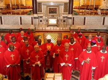 Archbishop  Buti Tlhagale celebrating Mass at Papal Basilica St Paul Outside the Walls